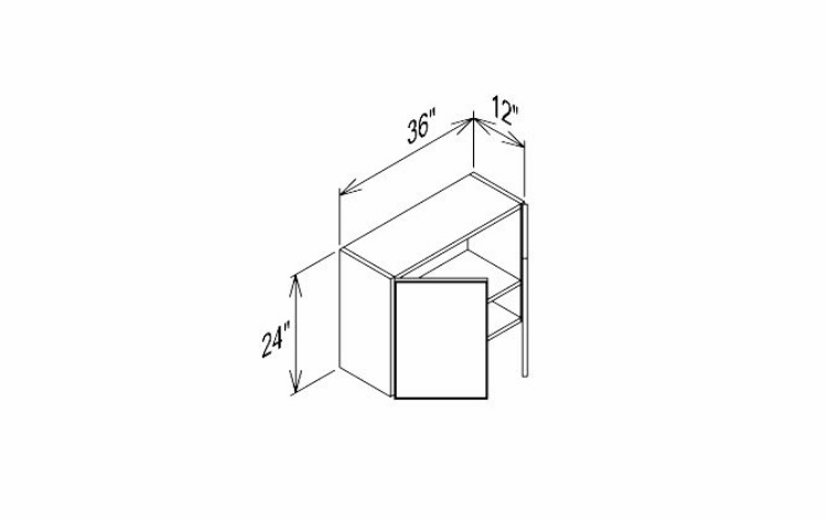Innovation Imperial Blue W3624: Bridge Wall Cabinet: RTA Kitchen Cabinet