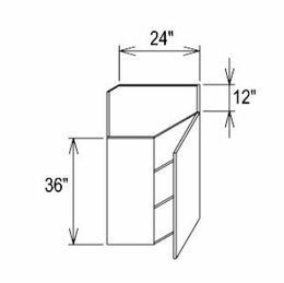Innovation Imperial Blue WDC2436: Wall Diagonal Cabinet: RTA Kitchen Cabinet