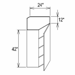 Innovation Imperial Blue WDC2442: Wall Diagonal Cabinet: RTA Kitchen Cabinet