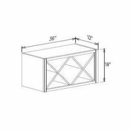 Innovation Imperial Blue WSC3618: Wine Rack: RTA Kitchen Cabinet
