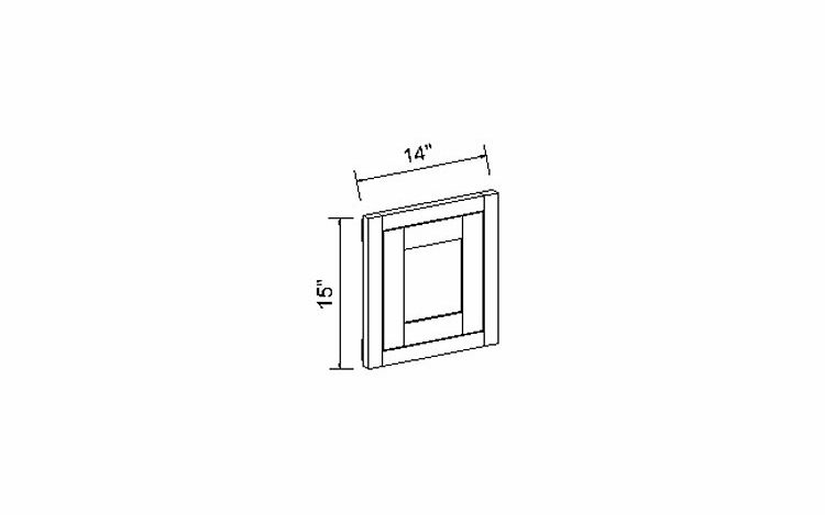 Inset White Shaker DD1415: Dummy Door: Assembled Kitchen Cabinets