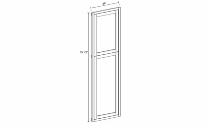 Inset White Shaker DD2479.5: Dummy Door For Tall Cabinets: RTA Kitchen Cabinets