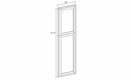 Inset White Shaker DD2491.5: Dummy Door For Tall Cabinets: RTA Kitchen Cabinets