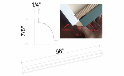 Inset White Shaker FDM8: Finish Deco Molding: Assembled Kitchen Cabinets
