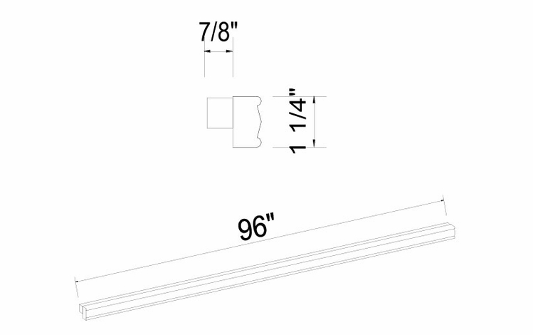 Inset White Shaker LRM8: Light Molding: RTA Kitchen Cabinets