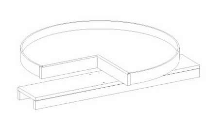 Inset White Shaker LS33-TR: Lazy Susan Tray: Assembled Kitchen Cabinets