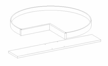 Inset White Shaker LS36-TR: Lazy Susan Tray: Assembled Kitchen Cabinets
