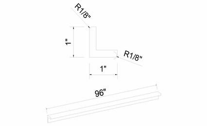 Inset White Shaker OCM8: Outside Corner Molding: RTA Kitchen Cabinets