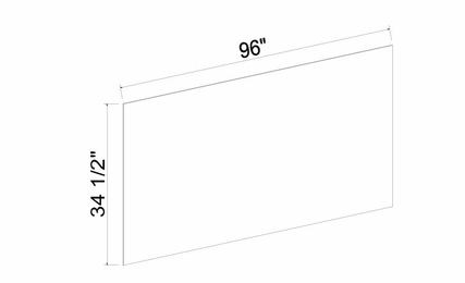 Inset White Shaker PNL34.596: Skin Panel: RTA Kitchen Cabinets