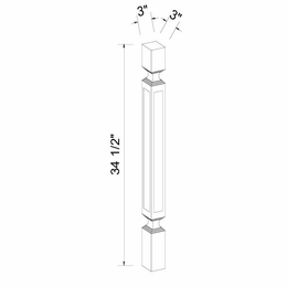 Inset White Shaker SP3X3: Post: Assembled Kitchen Cabinets