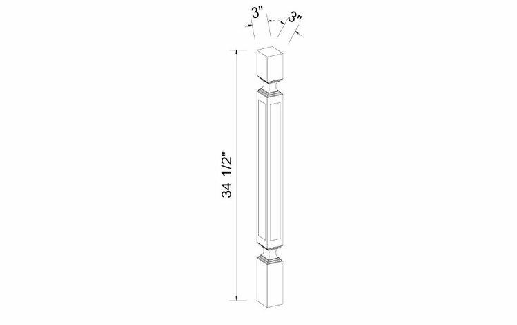 Inset White Shaker SP3X3: Post: Assembled Kitchen Cabinets