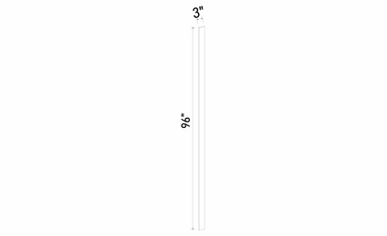 Inset White Shaker TF396: Tall Filler: RTA Kitchen Cabinets