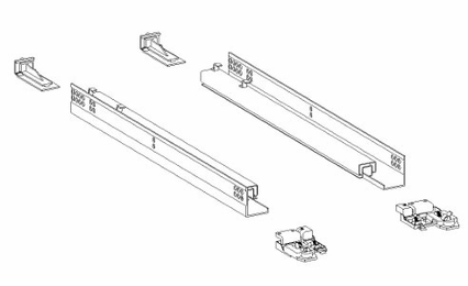 Inset White Shaker TR21: 21" Deep Cabinet Tracks: RTA Kitchen Cabinets