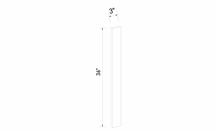 Inset White Shaker WF336: Wall Filler: RTA Kitchen Cabinets