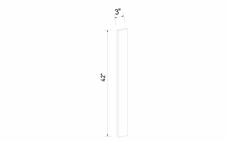 Inset White Shaker WF342: Wall Filler: RTA Kitchen Cabinets
