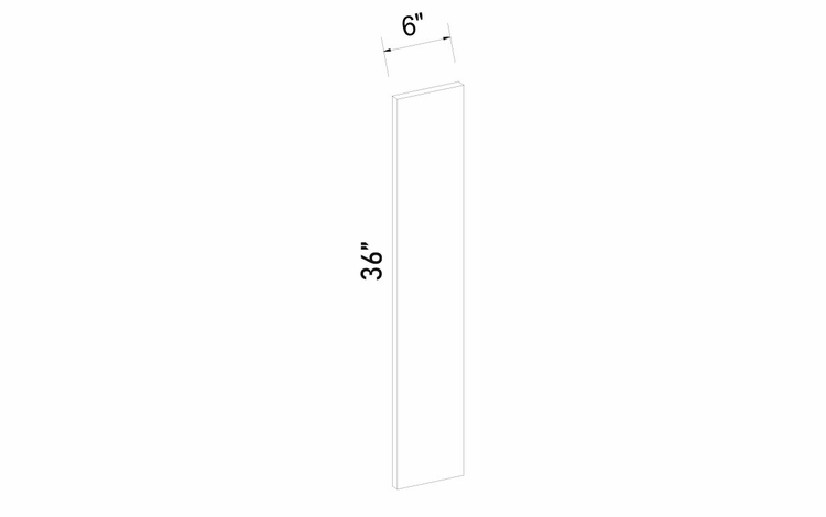 Inset White Shaker WF636: Wall Filler: Assembled Kitchen Cabinets