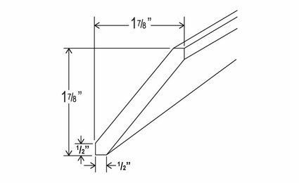 Iron Black ACM8: Angle Crown Molding: Assembled Kitchen Cabinets