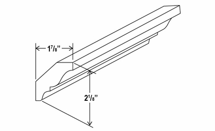 Iron Black CM8: Crown Molding: Assembled Kitchen Cabinets