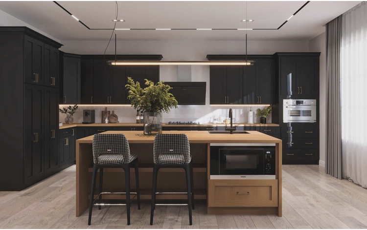 Iron Black Kitchen Cabinets