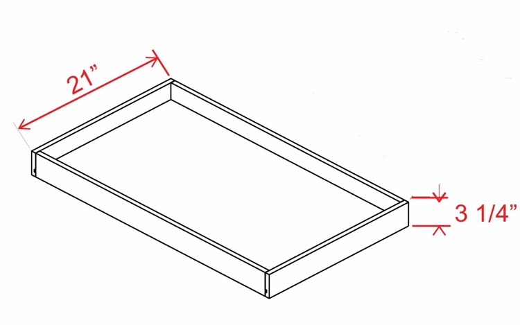 Iron Black RS24: Roll Out Tray: Assembled Kitchen Cabinets