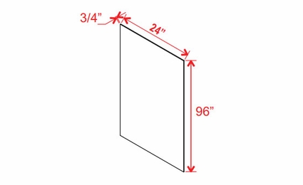 Iron Black S2496: Shelf Board: Assembled Kitchen Cabinets
