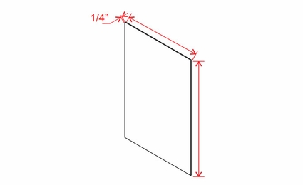 Iron Black USV2496: Tall Skin Veneer Panel: Assembled Kitchen Cabinets