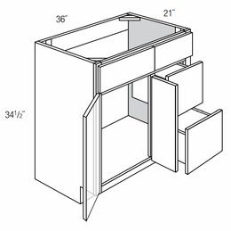 JSI Essex Castle V3621D-R: Bathroom Vanity: RTA Kitchen Cabinets