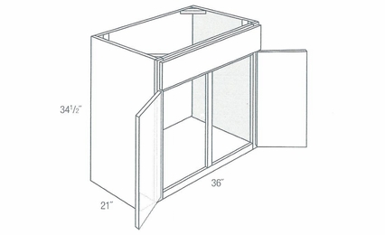 JSI Essex V3621: Bathroom Vanity: RTA Kitchen Cabinets