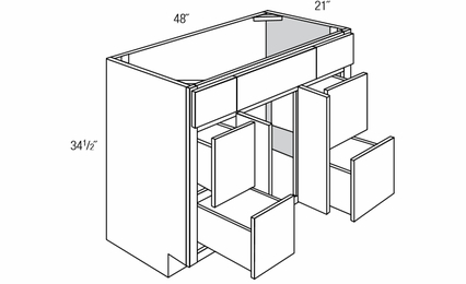 JSI Essex V4821D: Bathroom Vanity: RTA Kitchen Cabinets
