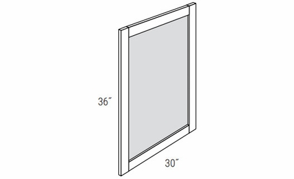 JSI Trenton Recessed MR3036: Vanity Mirror: RTA Kitchen Cabinets