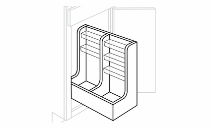 JSI Trenton Recessed SFTLVPULL: Vanity Pull-Out: RTA Kitchen Cabinets