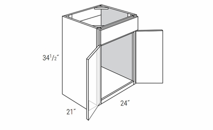 JSI Trenton Recessed V2421B: Bathroom Vanity: RTA Kitchen Cabinets