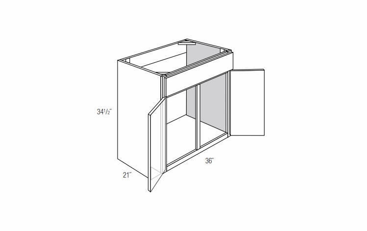 JSI Trenton Recessed V3621: Bathroom Vanity: RTA Kitchen Cabinets