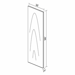 Kabinet King Armor White Oak REP96: Refrigerator Panel: Assembled Kitchen Cabinets