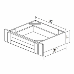 Kabinet King Armor White Oak VKD3021: Vanity Knee Drawer: Assembled Kitchen Cabinets