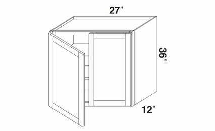 Kabinet King Armor White Oak W2736: Double Door Wall Cabinet: Assembled Kitchen Cabinets