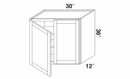 Kabinet King Armor White Oak W3036: Double Door Wall Cabinet: Assembled Kitchen Cabinets
