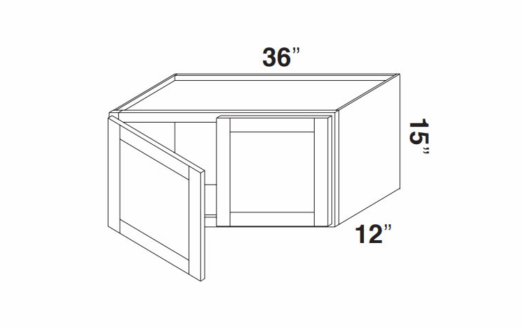 Kabinet King Armor White Oak W3615: Double Door Wall Cabinet: Assembled Kitchen Cabinets