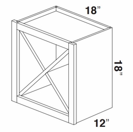 Kabinet King Armor White Oak WSC1818: Wine Shelf: Assembled Kitchen Cabinets