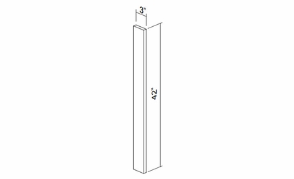 Kabinet King Gallant White F342: Wall Filler: Assembled Kitchen Cabinets