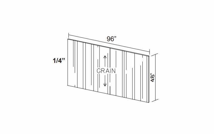 Kabinet King Gallant White FPP9648-1-4: Finished Plywood Panel: Assembled Kitchen Cabinets