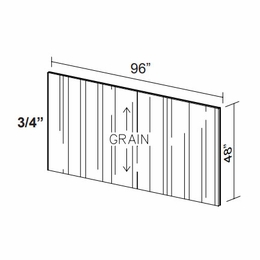 Kabinet King Gallant White FPP9648-3-4: Finished Plywood Panel: Assembled Kitchen Cabinets