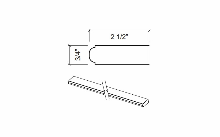 Kabinet King Gallant White SBM8: Single Bead Molding: Assembled Kitchen Cabinets