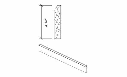 Kabinet King Gallant White TKBM8: Baseboard Molding: Assembled Kitchen Cabinets
