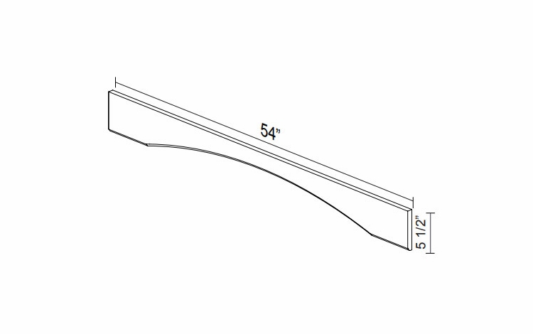 Kabinet King Gallant White V54: Valance: Assembled Kitchen Cabinets