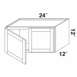 Kabinet King Gallant White W2412: Double Door Wall Cabinet: Assembled Kitchen Cabinets