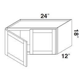 Kabinet King Gallant White W2418: Double Door Wall Cabinet: Assembled Kitchen Cabinets