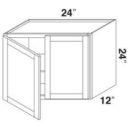 Kabinet King Gallant White W2424 : Double Door Wall Cabinet: Assembled Kitchen Cabinets