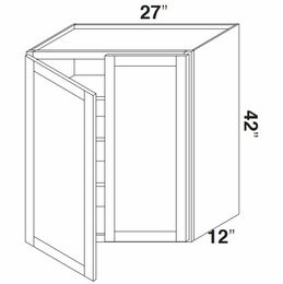 Kabinet King Gallant White W2742: Double Door Wall Cabinet: Assembled Kitchen Cabinets