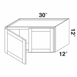 Kabinet King Gallant White W3012: Double Door Wall Cabinet: Assembled Kitchen Cabinets